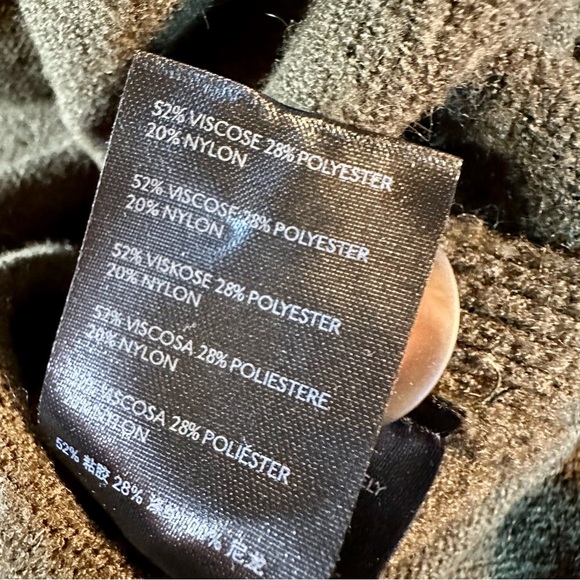 By Anthropologie ‘Margarita’ Button-Up Shoulder Tunic Sweater in Olive Green XS - Picture 12 of 16